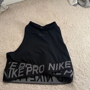 Nike Black Crop Top with Logo Band